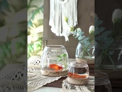 H15cm Fish Bowl Ελεγκτική διακόσμηση γυάλινου βάζου για σύγχρονο σπίτι και γραφείο
