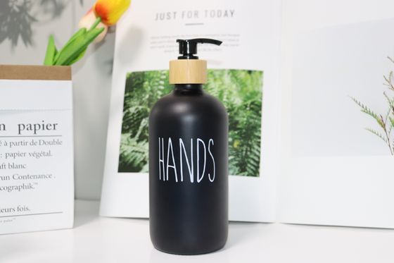 500ml Black Glass Soap Dispenser Bottles for Durable Reusable  Easy Cleaning