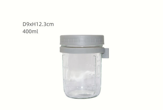 400ml Overnight Oats Jars With Lids And Spoon Airtight Oatmeal Containers Leak Proof