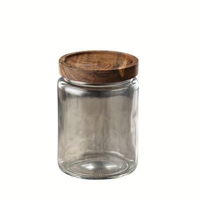 700ml Modern Clear Glass Jars with Free Design Assistance Silk Screen Logo Carton Packing