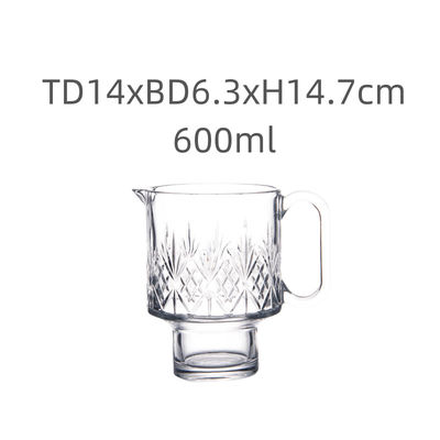 600 ML Crystal Clear Tall Footed Pilsner Glass Old Fashioned Bourbon Glass for Everyday Hydration