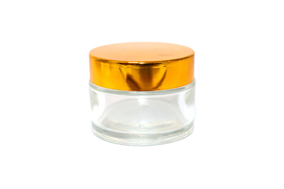 50ML Clear Glass Cosmetic Containers with Screw Lid Glass Sample Jars