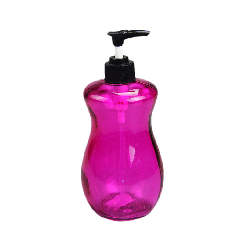 Bathroom Colored Glass Soap Dispenser Bottles 18OZ Eco Friendly