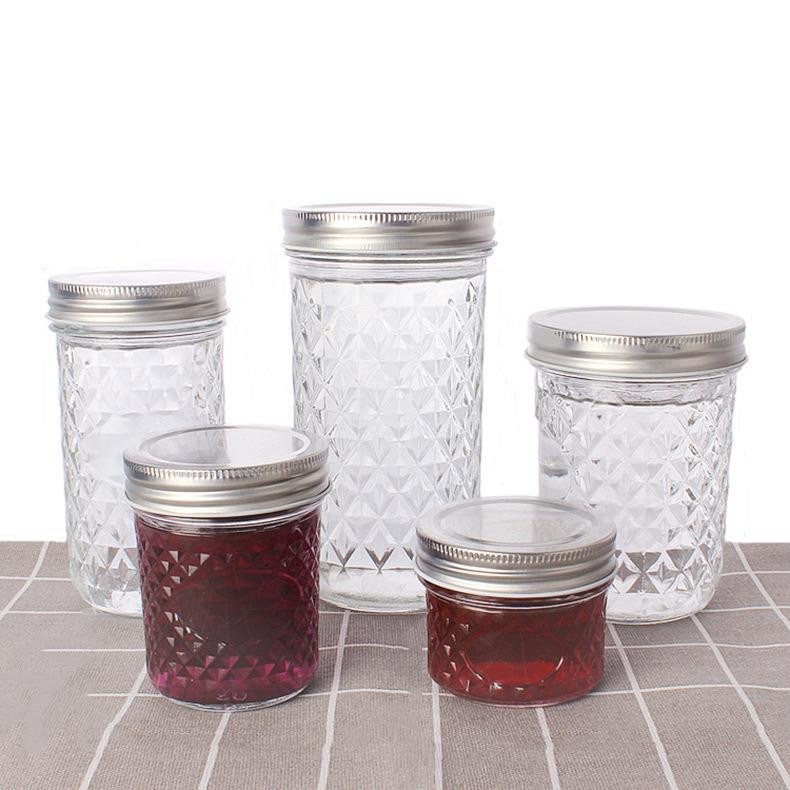 500ml Premium Transparent Glass Jar for Dry Food with Carton Packing Free Design Labeling Jar