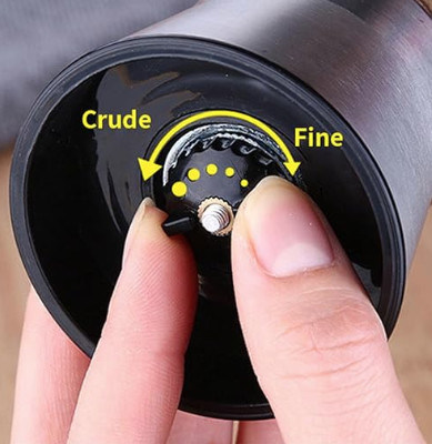 H18.9cm Fillable 304 Stainless Spice Grinder Steel Grinder for Pepper, Cumin, Sea Salt