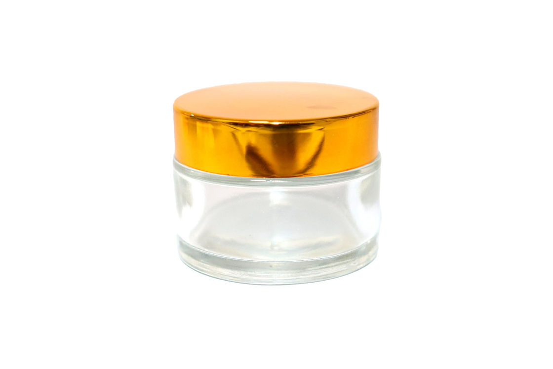 50ML Clear Glass Cosmetic Containers with Screw Lid Glass Sample Jars