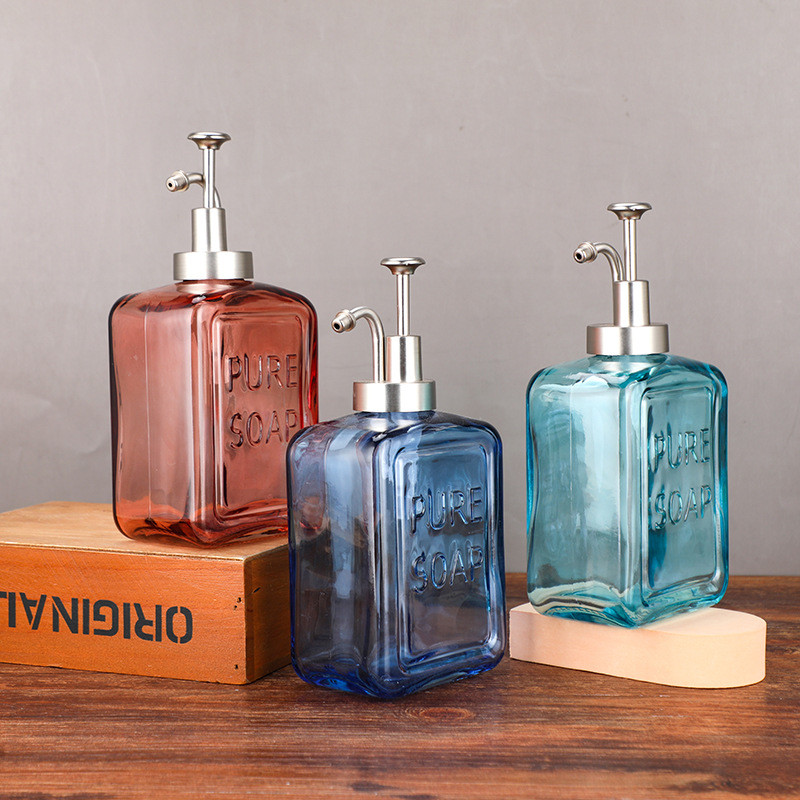 550ml Sturdy Glass Soap Dispenser Bottles for Long Lasting Performance
