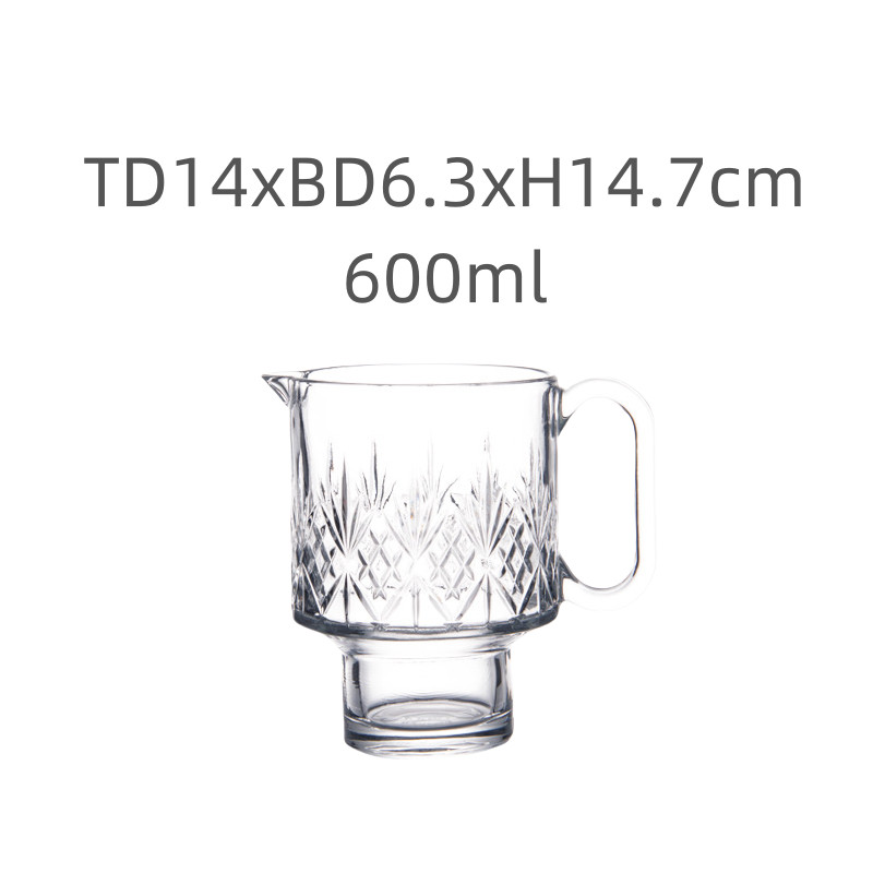 600 ML Crystal Clear Tall Footed Pilsner Glass Old Fashioned Bourbon Glass for Everyday Hydration