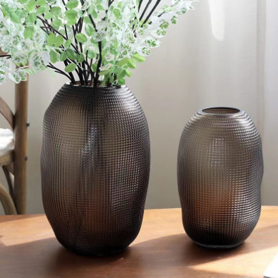 H32CM Modern Kitchen Display Crystal Glass Vase With Stylish Design