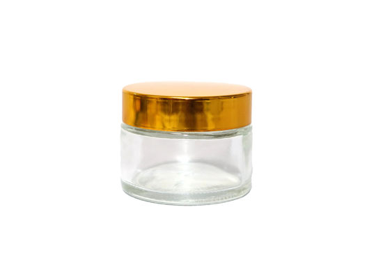 30 ml Διαφανή γυάλινα δοχεία κρέμας με καπάκια με βίδες